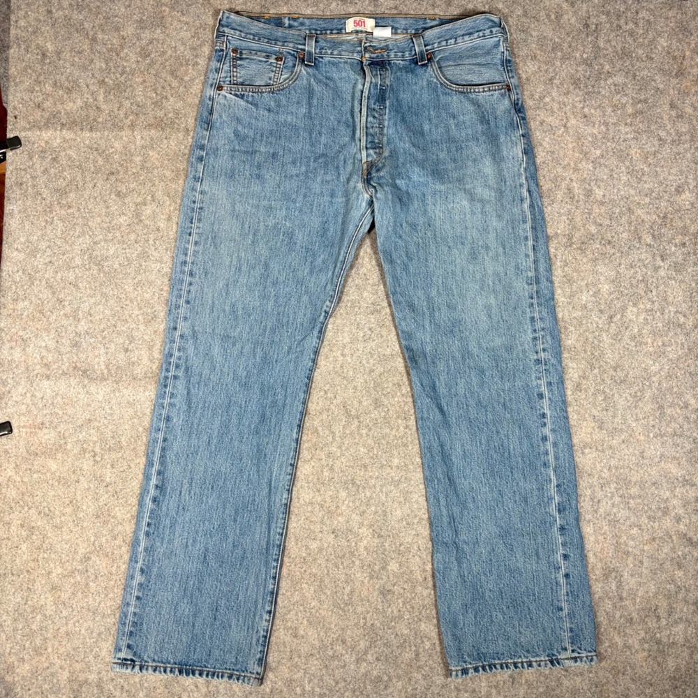 Levi's 501 Original Jeans Mens 40x32 Blue Straight Leg Button Fly Denim VTG 90s